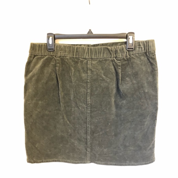 Motherhood Maternity Olive Green Corduroy Mini Skirt Medium M - Picture 2 of 6